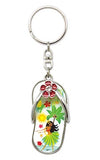 Keychain Slipper, Hula Maiden, Metal - The Hawaii Store