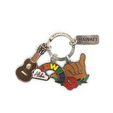 3-Charm "Hawaii Icons" Keychain/Fob