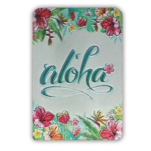 Aloha Floral Foil Refrigerator Magnet