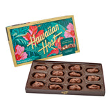 Hawaiian Host Milk Chocolate Island Macs Open Box displaying 14 pieces