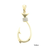 14K Gold Hawaiian Fish Hook Pendant