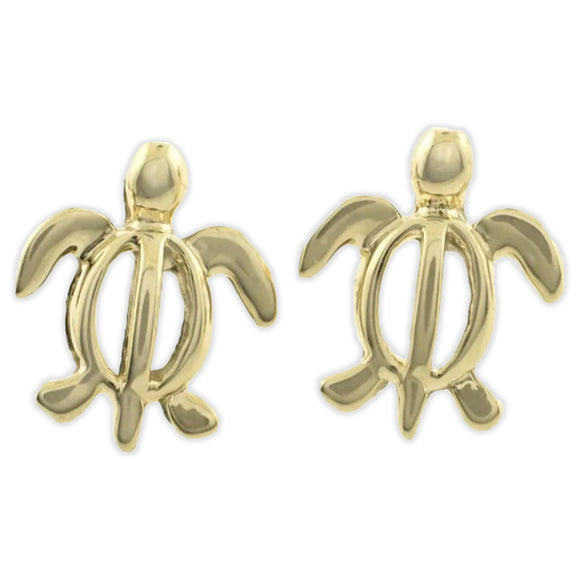 Petro 14K Gold Honu (Hawaiian Sea Turtle) Earrings