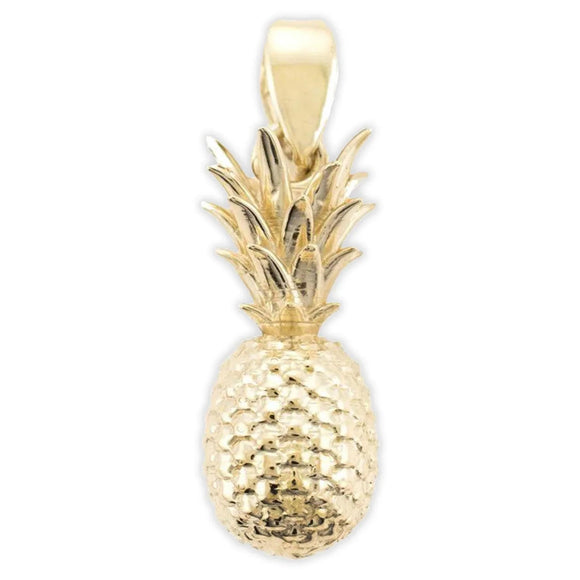 14K Gold Pineapple Pendant