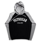 "Polynesian Cultural Center" 2-Tone Black and Gray Raglan Hoodie 2XL