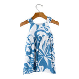 Infant's Hawaiian Dress- Blue and White