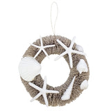 Beachcombers Bottle Brush Seashell Wreath