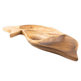 3-Compartment Acacia Wood Dolphin Tray