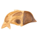 3-Compartment Acacia Wood Dolphin Tray