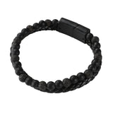 Mad Man Lava & Leather Men's Bracelet 