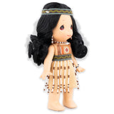 Side angle of The Doll Maker Maori Dancer Doll 