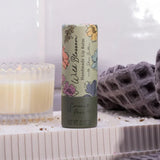 Cait + Co. Wild Blossom "Coconut Pear" Lip Balm  with candle and towel