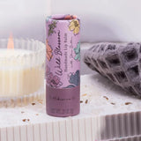 Cait + Co. Wild Blossom Hibiscus Lip Balm with candle and towel