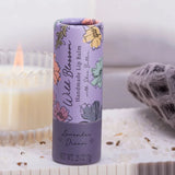 Cait + Co. Wild Blossom "Lavender Dream" Lip Balm with candle and towel