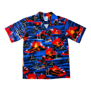 RJ Clancy Boy's "Kilauea Big Island Volcano" Shirt- Royal Blue