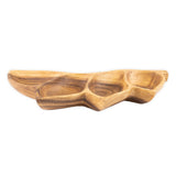 4-Compartment Bird of Paradise Acacia Wood Tray