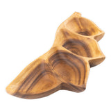 4-Compartment Bird of Paradise Acacia Wood Tray