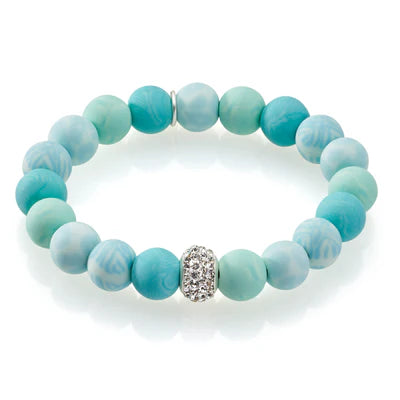 Jilzarah Maui Blue Crystal Stretch Bracelet