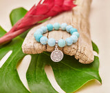 Jilzarah "Chunky Blossom" Clay Bead Bracelet- Maui Blue