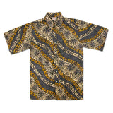 Go Barefoot "Floral Wave" Men's Aloha Shirt - Black