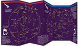 The Night Sky Folding Pocket Guide showing constellation guide