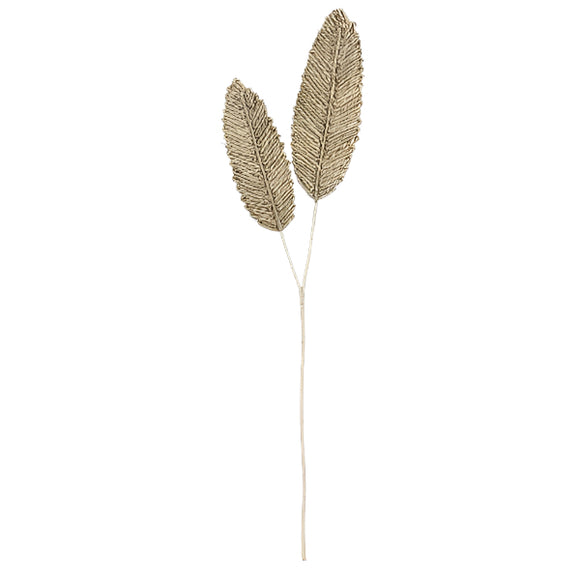 Woven Straw Long-stem Decorative Double Palm Leaf