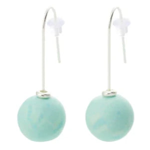 Jilzarah Maui Blue Single Bead Earrings