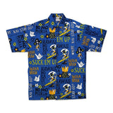 Go Barefoot "Pidgin English" Men's Aloha Shirt - Blue