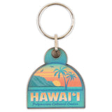 Hawaiian Sherbet Sky Wooden Keyring/Fob