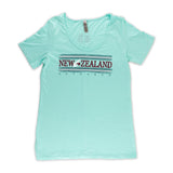 Women's  Celadon "Maori Stripes, New Zealand" T-Shirt- 2XL