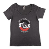 Women's Tee - New Zealand Swirl-Heather Charcoal