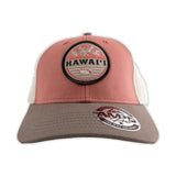 "Hawai'i" Polynesian Cultural Center Ball Cap-Pink/Tan/White 