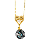 14K Gold "Enchantress" Heart Pendant with Galatea Pearl 