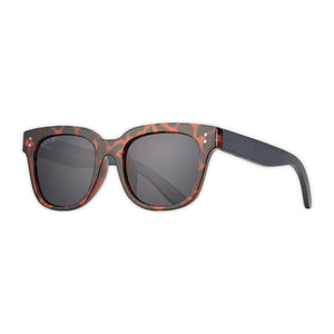 Blue Planet "Austyn" Walnut Tortoise & Black Bamboo Sunglasses 