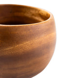 Acacia Wood Round Calabash Bowl