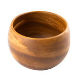 Acacia Wood Round Calabash Bowl