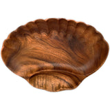 2-Compartment Acacia Wood Serving Tray with Fluted Edges