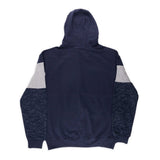 Custom PCC Full Zip 3-Tone Blue & Gray Adult Hoodie- Back View