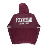 "Polynesian Cultural Center" Full Zip 2-Tone Hoodie- Burgundy