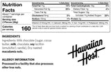 Hawaiian Host Milk Chocolate Aloha Macs Nutrition Information