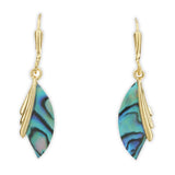 Ariki 22K Gold and Paua "Wings of Gold" Earrings