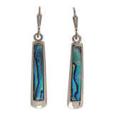 Ariki Palladium and Paua Long Bar Earrings