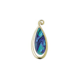 Ariki Paua & 22K Gold Teardrop Pendant