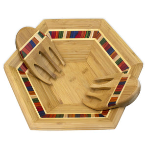 Totally Bamboo Baltique "Marrakesh" Bamboo Bowl with Salad Hands