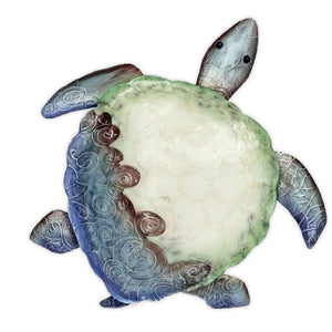 Capiz and Metal Turtle Wall Art- Blue & Green