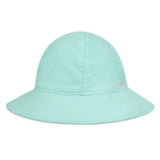 Mollymook "Eden" Baby Girls Reversible Bucket Hat showing Solid Mint Color