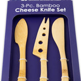 Totally Bamboo Cheese Knife Set in packaging.