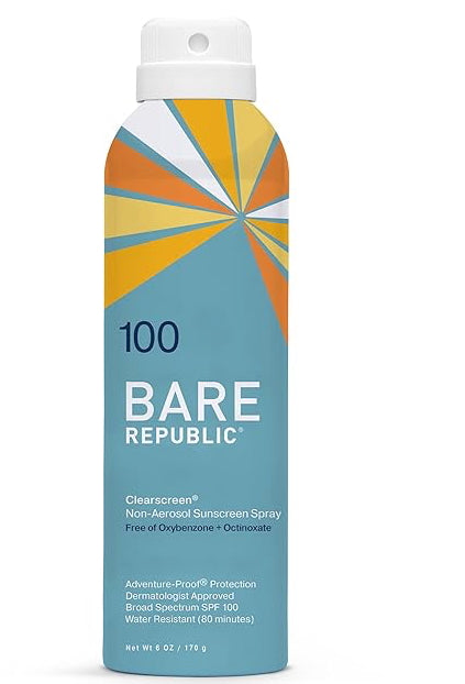 Bare Republic ClearScreen Sunblock Spray- 6 oz.