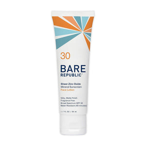 Bare Republic Mineral Zinc Oxide SPF30 Face Lotion- 1.7 oz.