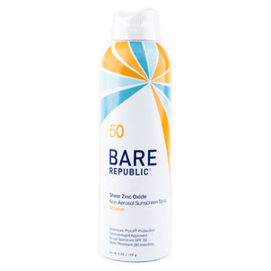 Bare Republic Vanilla-Coco SPF 50 Mineral Sunscreen Spray- 6 oz