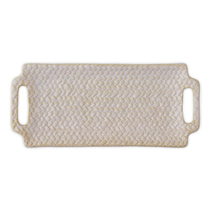 Basket Weave Everything Stoneware Tray 